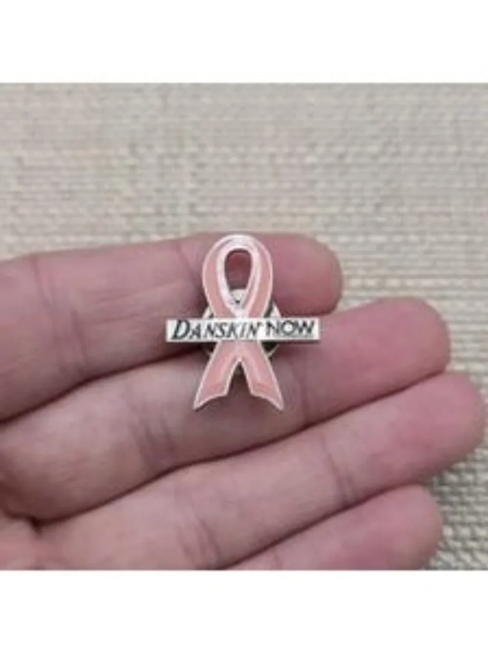 Danskin Now Breast Cancer Awareness Pink Ribbon Enamel Lapel Pin A8384